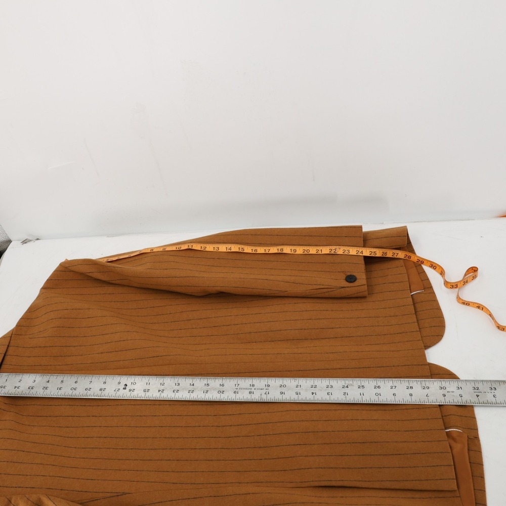 NWT Madewell Blazer Women's 12 Stripe Oversized Brown Pinstripe Notch Lapel wool - Picture 9 of 14